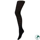 Panty ajour Zig-Zag zwart.