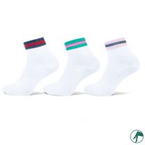 lage witte sokken strepen zonder naadjes