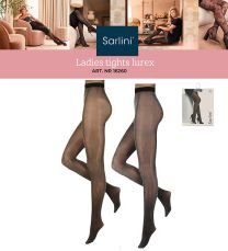 Sarlini lurex glitter panty zwart goed en zwart zilver