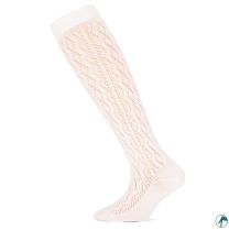 Witte knie kousen en lange sokken ajour zonder naadjes